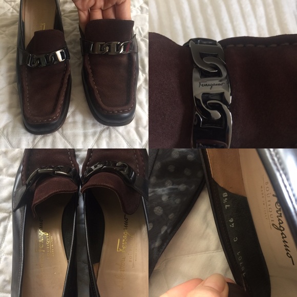 Blocked heal brown loafers - Picture 5 of 8